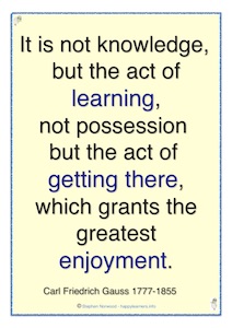 Carl Gauss Learning Quote