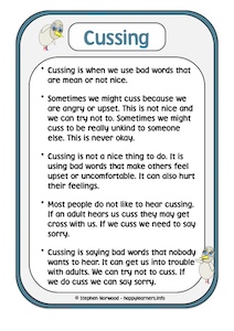 Cussing Social Story