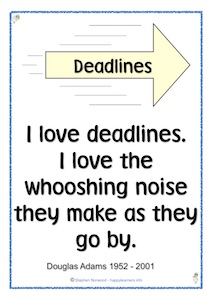 Douglas Adams Deadlines Quote