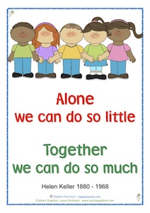 Helen Keller Together Quote