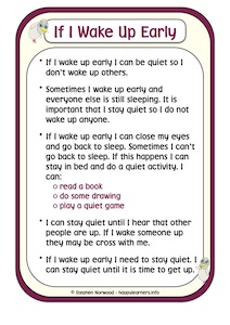 If I Wake Up Early Social Story