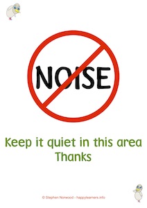 No Noise Free Printable Resource