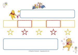 Winnie-the-Pooh Reward Chart 5 Blanks