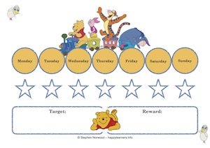 Winnie-the-Pooh Reward Chart 7 Days