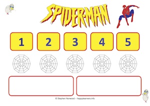 Spiderman Reward Chart 5 Sessions